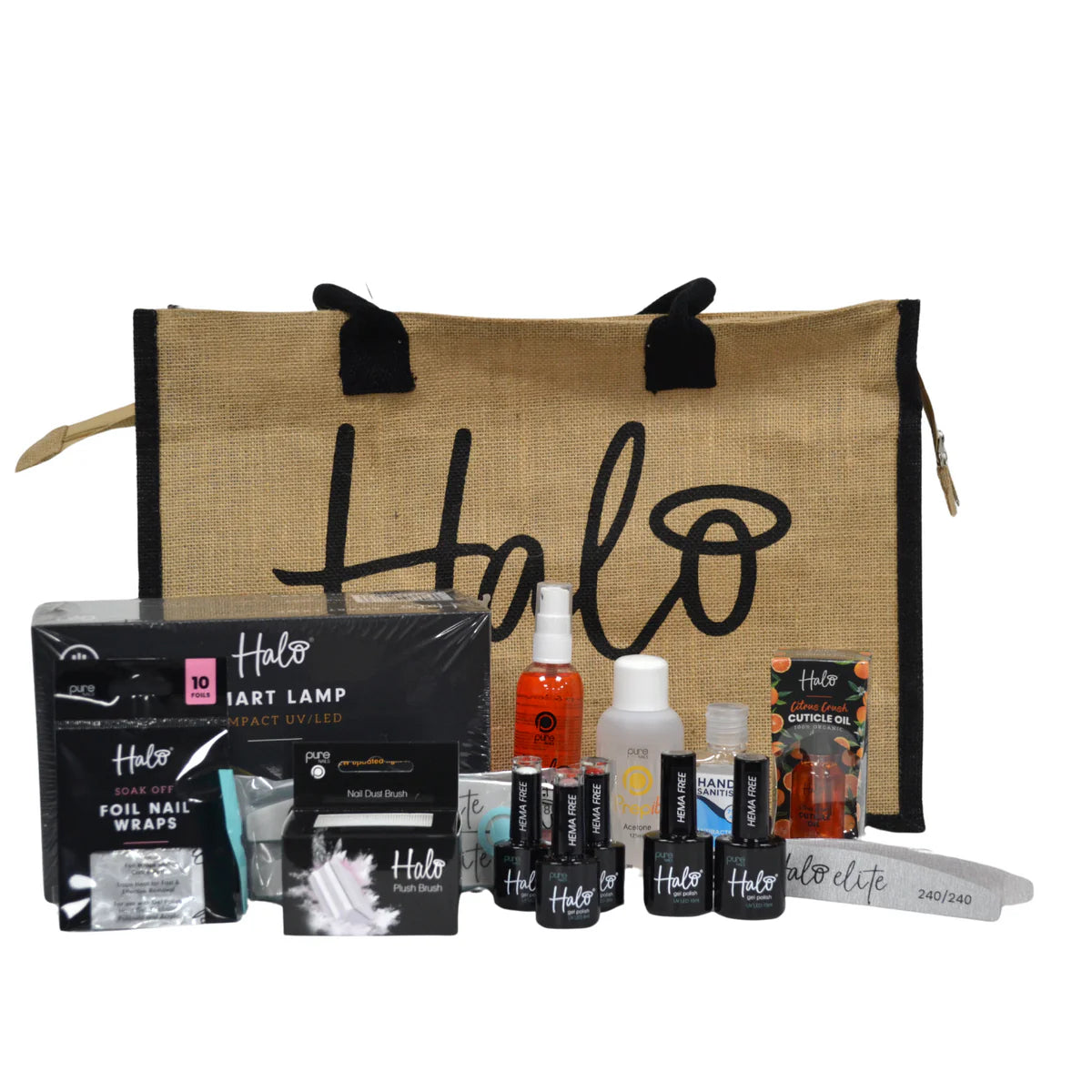 Manicure and Gel polish kit with compact Lamp